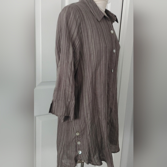 Women's Chalet Linen Shirt Tunic | Size L - Picture 5 of 8